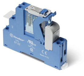 Przekaźnikowy interfejsowy 15,8mm, 2P 8A 12V DC, styki AgNi, wskaźnik, blokada, przycisk testowy 4C.02.9.012.0050SPA