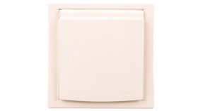 Gniazdo Pojedyncze Asfora Schuko Ip44 Kremowe Z Ramką Eph3100323