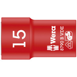 Wera 05004959001 8790 B Zyklop VDE 3/8&quot; Drive Socket 15 x 46mm