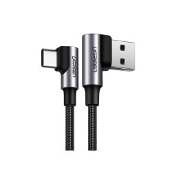 Złącze USB-C 3.1 - USB-C kątowy Quick Charge 3.0V 3A 0,5m szary UGREEN / US176 20855