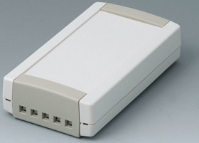 ABS enclosure, (L x W x H) 123 x 68 x 30 mm, gray white (RAL 9002), IP40, B1055465
