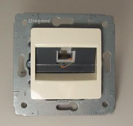 GNIAZDO TELEFONICZNE 1xRJ11 CARIVA KREM