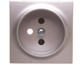 Simon 54 Pokrywa gniazda pojedynczego z przesłonami srebrny mat DGZ1ZP/43