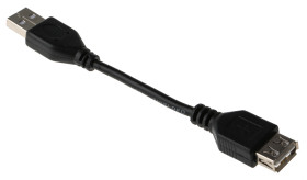 Kabel USB Złącze A USB A Złącze B USB A dł. 120mm Przewód USB USB 2.0 kolor: Czarny