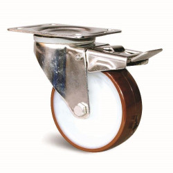 Koło samonastawne średnica kabla 125mm Płyta Guitel Hervieu 200kg wysokość całkowita 155mm