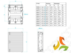 Rozdzielnica natynkowa 8 modułowa 1x8M drzwi transparentne IP40 golf VS108TD HAGER