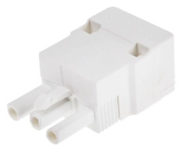 Złącze wtykowe do druku Biały 3-żyłowe, Wkręcane, 400 V Montaż na kablu