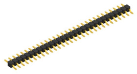 Pin header, 30 pole, pitch 2.54 mm, straight, black, SL12SMD03530G