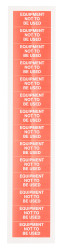 Etykieta samoprzylepna z nadrukiem tekst Equipment Not To Be Used 140 szt. RS PRO Klej
