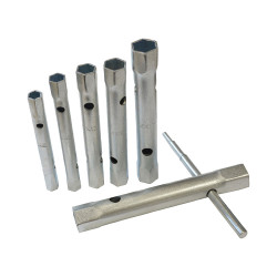 Faithfull FAISPBOXSET6 Box Spanner Set &#x2B; Tommy Bar 6 Piece 8-19mm