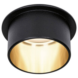 Paulmann 93378 Gil LED Recessed Light 6W Black/Gold Dim 62mm Drill