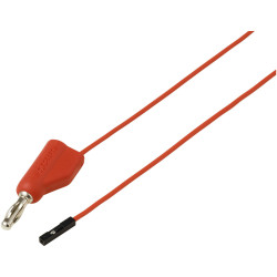 VOLTCRAFT VC-17182170 MSL-315 rot Test lead Red 4 mm plug 0.64 mm socket 1m