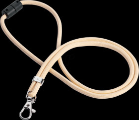 824116 Lanyard, rPET, with carabiner, beige, 10 pieces