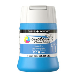 Daler-Rowney System3 250ml Textile Screen Printing Acrylic Paint Process Cya
