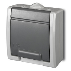 AQUANT Gniazdo pojedyncze z uziemieniem hermetyczne IP55 GNT-2P+Z 1241-10