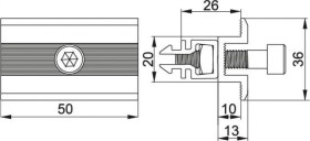 Uchwyt pośredni panela KLICK PUFK 890300