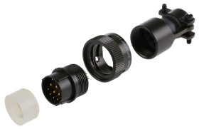 Złącze wielostykowe przemysłowe 12-pinowe Miniaturowe Montaż na kablu Wtyczka ITT Cannon