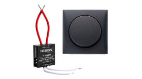 Ściemniacz, pokrętła: 1, Okrągły przycisk operatora, 125W, 230V ac, 500mA