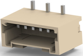 Pin header, 6 pole, pitch 1.5 mm, straight, natural, 292371-6