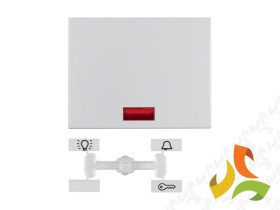 BERKER K.5 Klawisz pojedynczy z 5-cioma soczewkami aluminium 14157003 HAGER