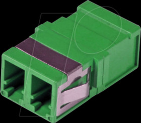 53519.1 Fiber coupling, LC duplex, singlemode, green