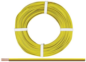 Donau Elektronik 250-38-25 Przewód linka 2 x 0.50 mm² żółty, brązowy 25 m