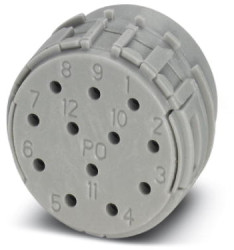 Contact insert for circular connector, 1598196