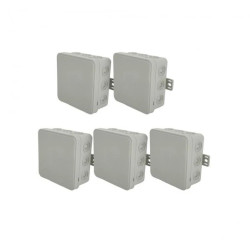 Puszka hermetyczna natynkowa elastyczna 75x75x41mm 12-wlotowa, zamknięcie na klik IP54 szara EDO 5 szt.