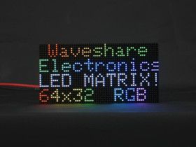 Waveshare RGB full-color LED matrix panel, 2.5mm Pitch, 64x32 pixels, adjustable brightness