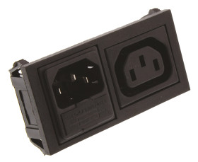 Złącze IEC IEC C13, C14, na Zatrzask Męski 10A liczba bezp 1 Szybkozłączne Bulgin