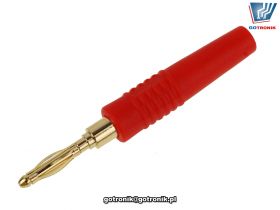 Wtyk banan 2mm czerwony Amass 25.205.1