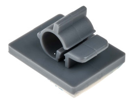 Spinka do kabli 7mm Samoprzylepny 25 x 20mm materiał: Nylon 66 Szary zacisk kablowy