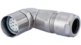 Złącze wielostykowe przemysłowe 6-pinowe M23 Montaż na kablu Gniazdo Hummel