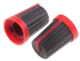 Pokrętło potencjometru oś: 6mm średnica: 13mm Okrągłe Guma Szary RS PRO