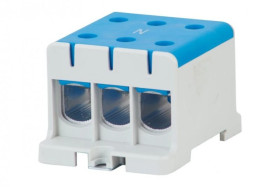 Złączka szynowa ZU 1-torowa (3x95/3x95mm2) Al/Cu - niebieska