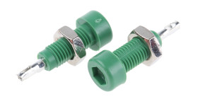 Gniazdo testowe Żeński Połączenie lutowane typ Złącze testowe Zielony 10A WIMA rozmiar 2mm