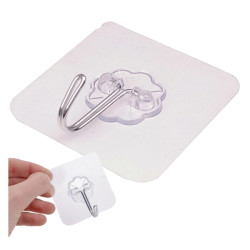 Wieszak samoprzylepny - haczyk - transparentny - uchwyt ścienny