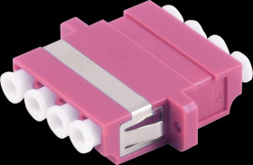 BS07-60043 FO coupler, LC / LC, quad, violet