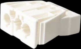 Plug, 3 pole, PCB mounting, spring-clamp connection, 0.5-2.5 mm², white, AC 166 GEST/ 3 WS