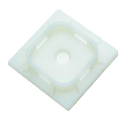 40x40mm Natural Adhesive Cable Tie Base - Pack of 100