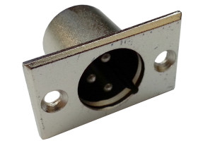 Wtyk mikrofonowy XLR 3pin męski MW340 montażowy prostokąt metal