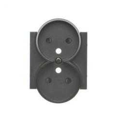 Simon 55 Pokrywa gniazda wtyczkowego podwójnego do: SGZ2CM Czarny mat TGZ2MZP/149