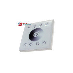 Sterownik LED ściemniacz 2x4A biały podtynkowy do puszki naścienny