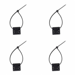 4x Opaska kablowa klips samoprzylepny uchwyt organizer przewodów spinka