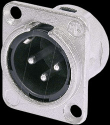 NC 3 MDL 1 Neutrik XLR flange plug, 3-pin