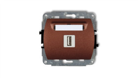 Trend Gniazdo Pojedyncze Usb-Aa Brązowy Metalik 9Gusb-1