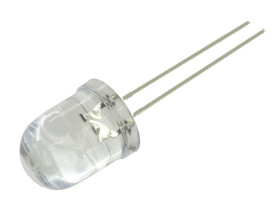 Dioda LED; S810TW4G-T; 10mm; biały; Światłość: 20000÷23000mcd; 30°; przezroczysta; 3,6V; 20mA; zimna biała; przewlekany (THT)