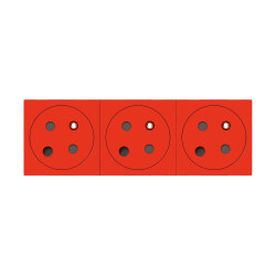 Gniazdo wtykowe natynkowe Legrand ścieżki: potrójne 16A