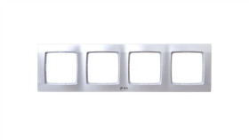 Karo Ramka Poczwórna Do Łączników Ip44 Srebrny Perłowy Rh-4S/43