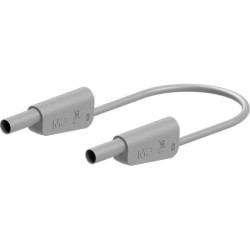 St&#xE4;ubli 662012-10028 SLK-4N-S10 Test lead 100cm grey stackable 4mm plugs